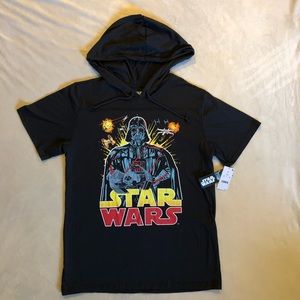 Darth Vader Short Sleeve Shirt with Hood Star Wars